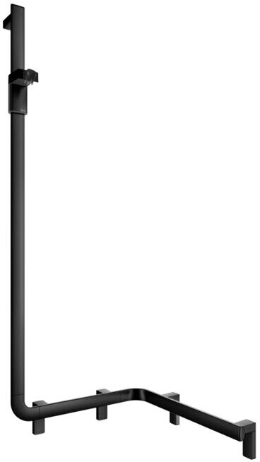 Keuco AXESS Barre de douche noire, 550 mm, avec barre de douche, version gauche (35008376602)