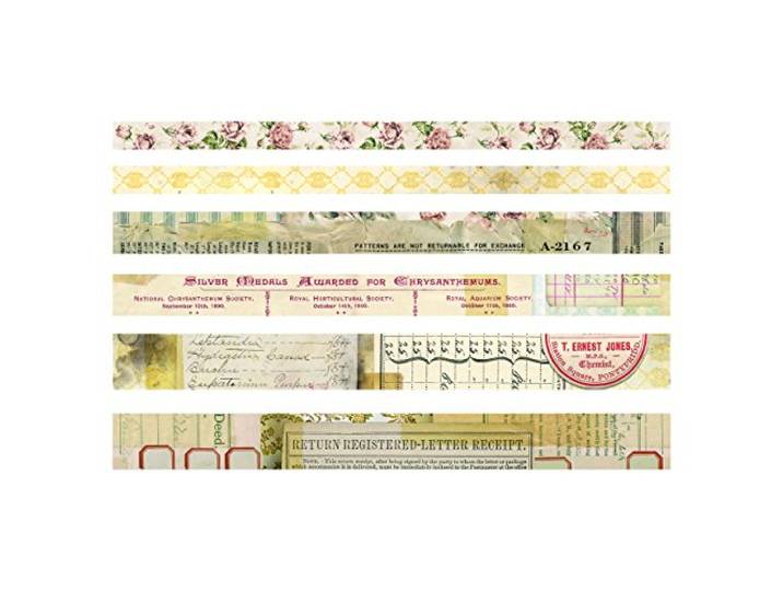 Tim Holtz Washi Tape, Meerkleurig, Medium
