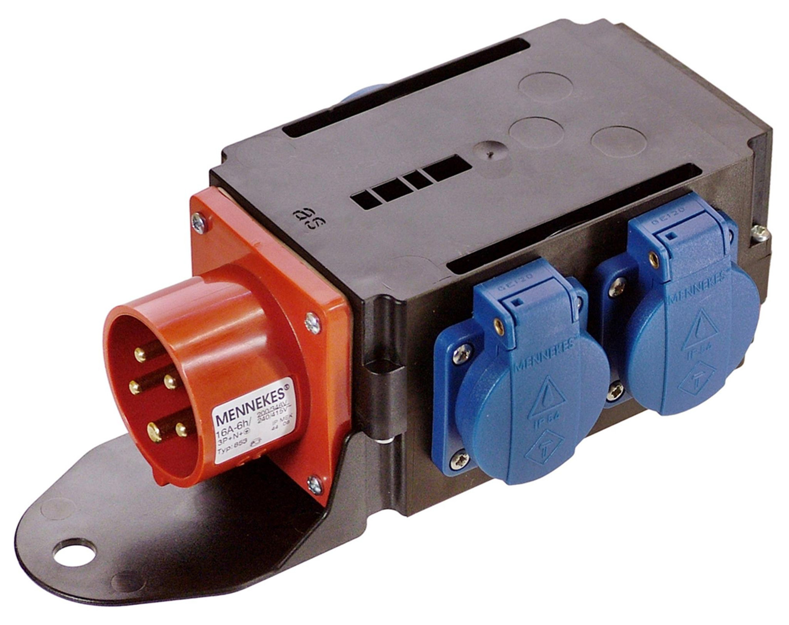 as Schwabe CEE-adapter MIXO SAAR, 1x CEE-stekker, 400V, 16A, 5-polig, IP44