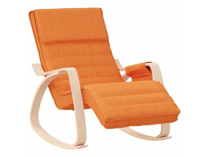 SALE 2026 Chaise à bascule - chaise rocking chair 1 PLACE - Jaune foncé Tissu 11.74 Kg 7032181