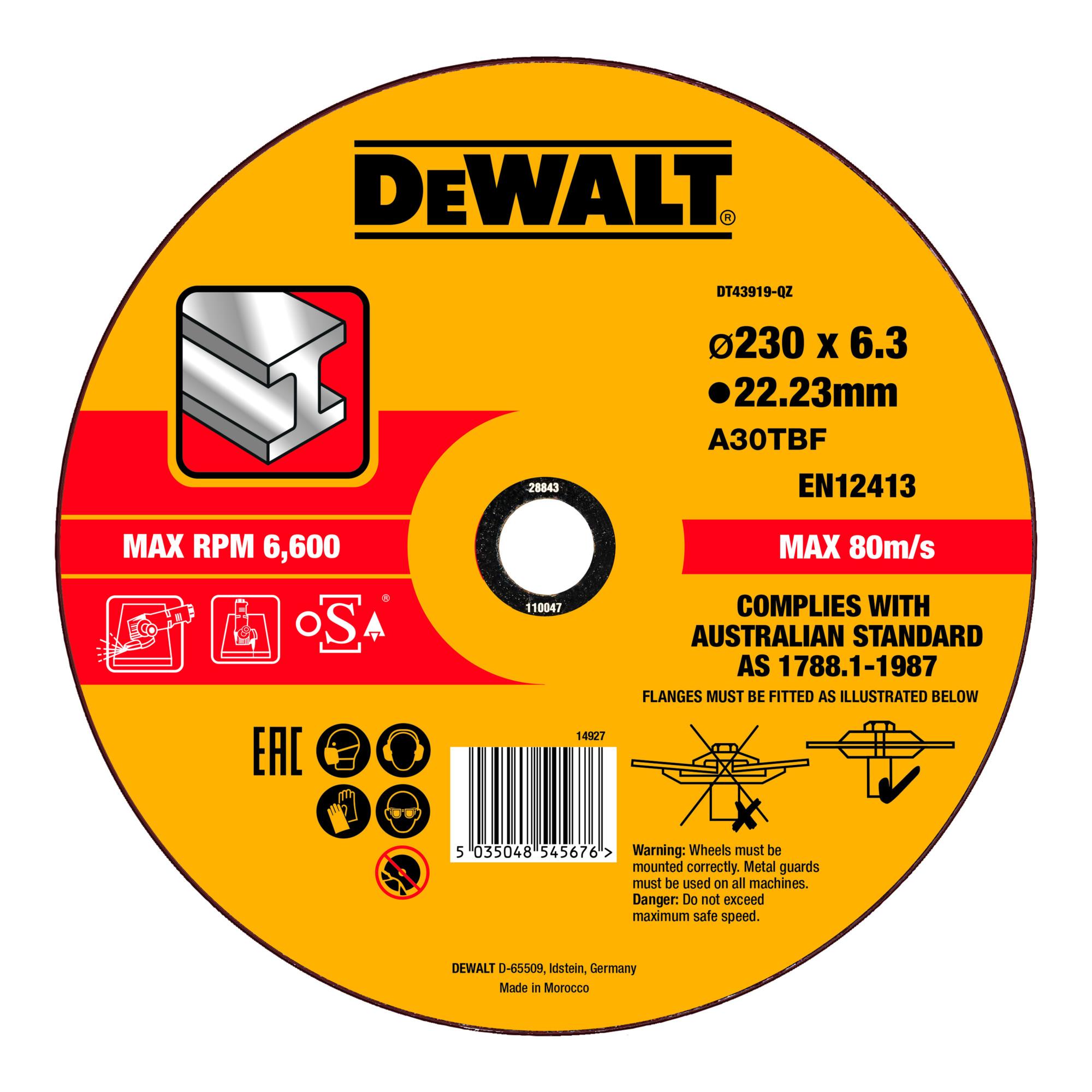 DEWALT Schruppscheibe Metall gekröpft 230x6,3mm (DT43919-QZ)