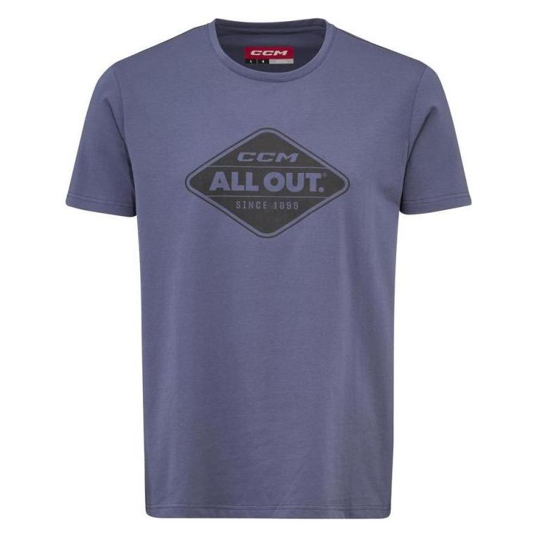 CCM All Outside B Tee SR T-Shirt (L, Blau) (L) (49644762)