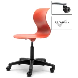 Kinderstuhl Pro 5 korallrot Polyamid Weich mit schwarzer Abdeckung (für harte Bö...