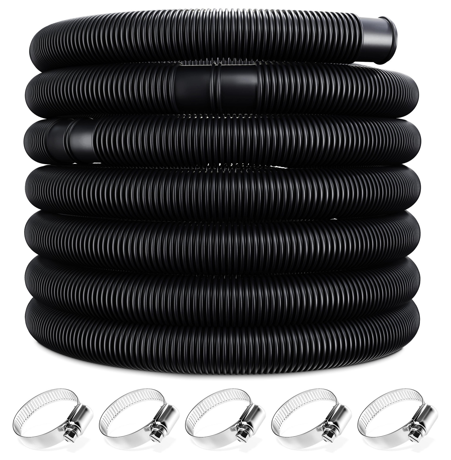 Monzana Zwembadslang, 14 meter, Ø 32 mm, zwart
