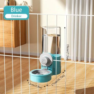 Inspired Living Gravity Hanging Pet Feeder & Water Dispenser Set For Cats, Dogs & Small Pets blue 520ml