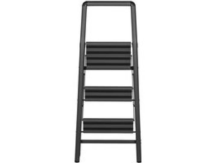 WENKO Escabeau domestique Compact (3 étapes, gris foncé)
