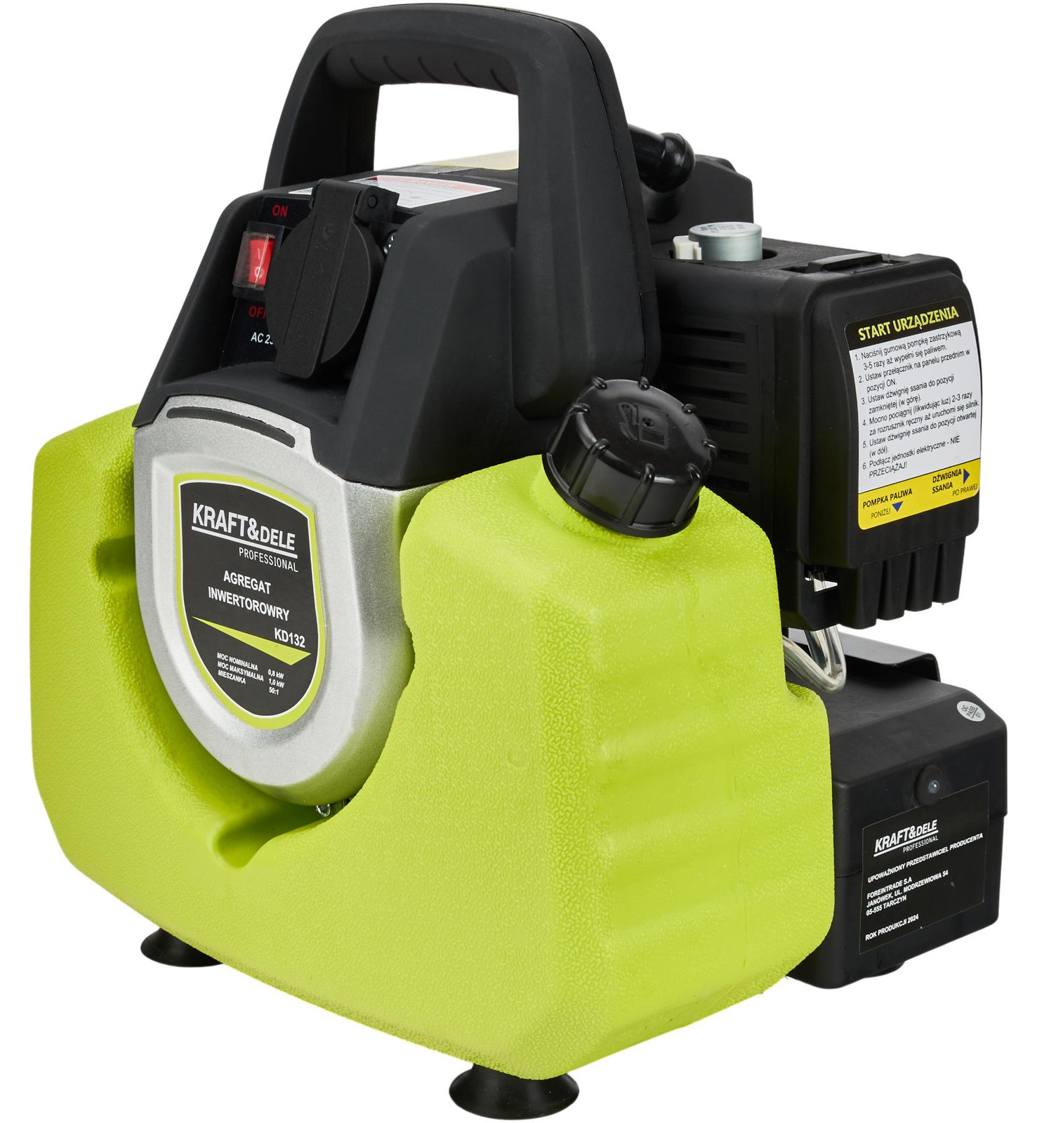 KRAFT&DELE Inverter-aggregaat 1000W Benzine-noodstroomgenerator voor campers en reizen