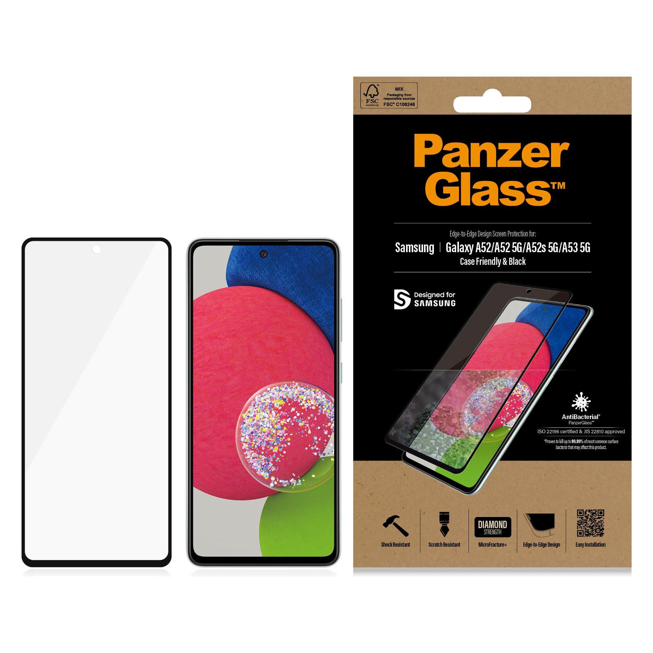 PanzerGlass Edge to Edge (1 Stk., Samsung Galaxy A52, Samsung Galaxy A52 5G, Samsung Galaxy A52s 5G, Samsung Galaxy A53 5G) (7253)