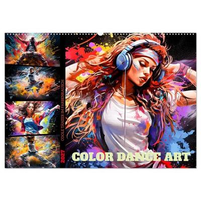 Color Dance Art (Wandkalender 2027 DIN A2 quer), CALVENDO Monatskalender