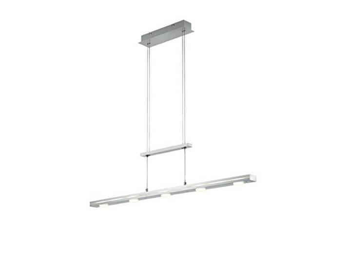 Trio Leuchten 379190707 Lacal A + Lampe Suspendue\, Métal\, 7x3\,5 watts\, intégré\, Argent (Nickel Mat)\, 8 x 100 x 160 cm