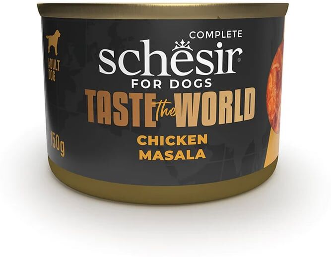 Schesir Dog Taste The World Pollo Masala 8 uds x 150g