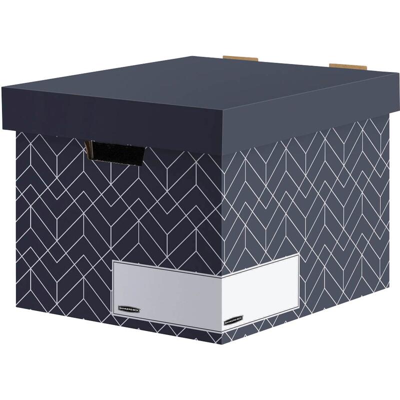 5 Bankers Box Archivboxen Bankers Box mitternachtsblau/weiß 34,0 x 39,0 x 29,1 cm 4482801