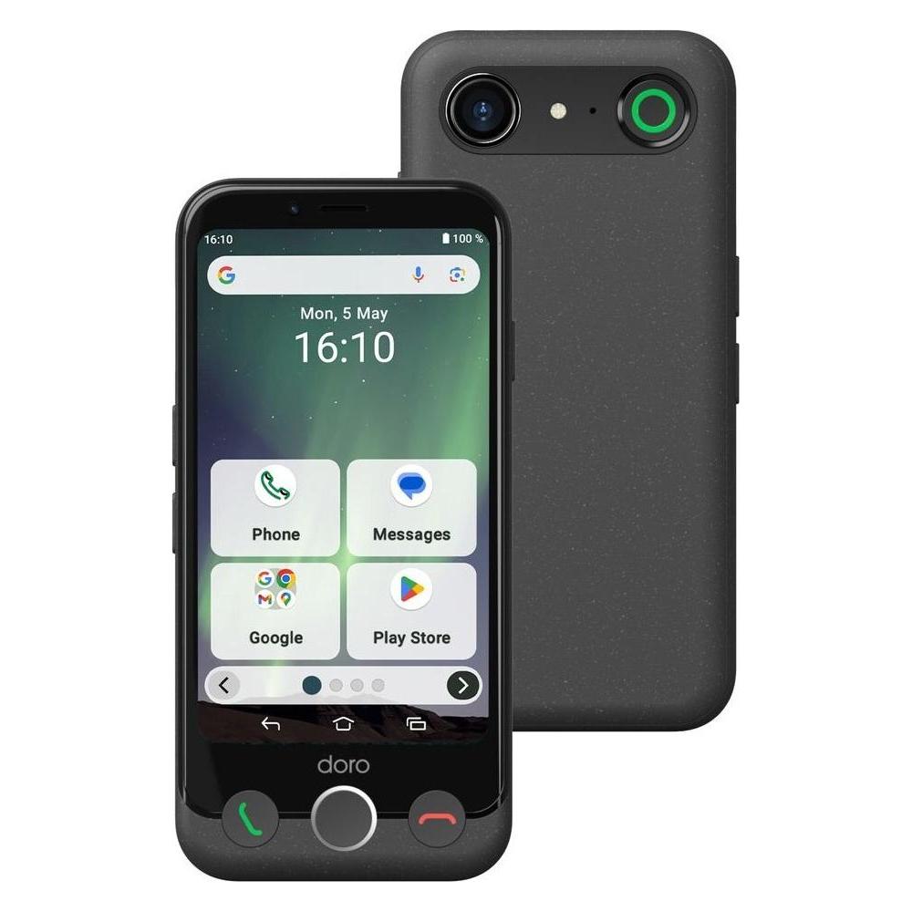 Doro Aurora A10 (64 GB, Black, 4.50", Dual SIM, 4G) (380538)