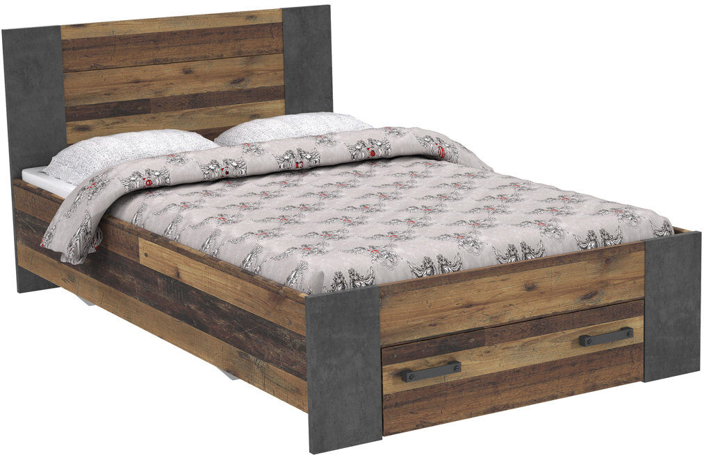 Mercury Lanham DE Size - 120 X 200 Cm Bed Brown;Dark Gray 90.5cm H X 125.1cm W X 204.9cm L