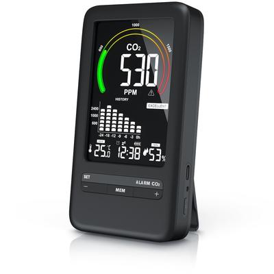 Brandson CO2 Messgerät, Luftqualitätsmelder, Kohlendioxidwarnmelder, präzise Sensoren, für gesundes Raumklima