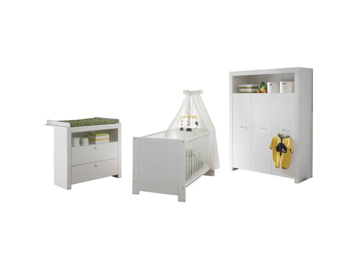 Babyzimmerkombination Olivia - Farbe: weiss - Material: Holzwerkstoff - 678