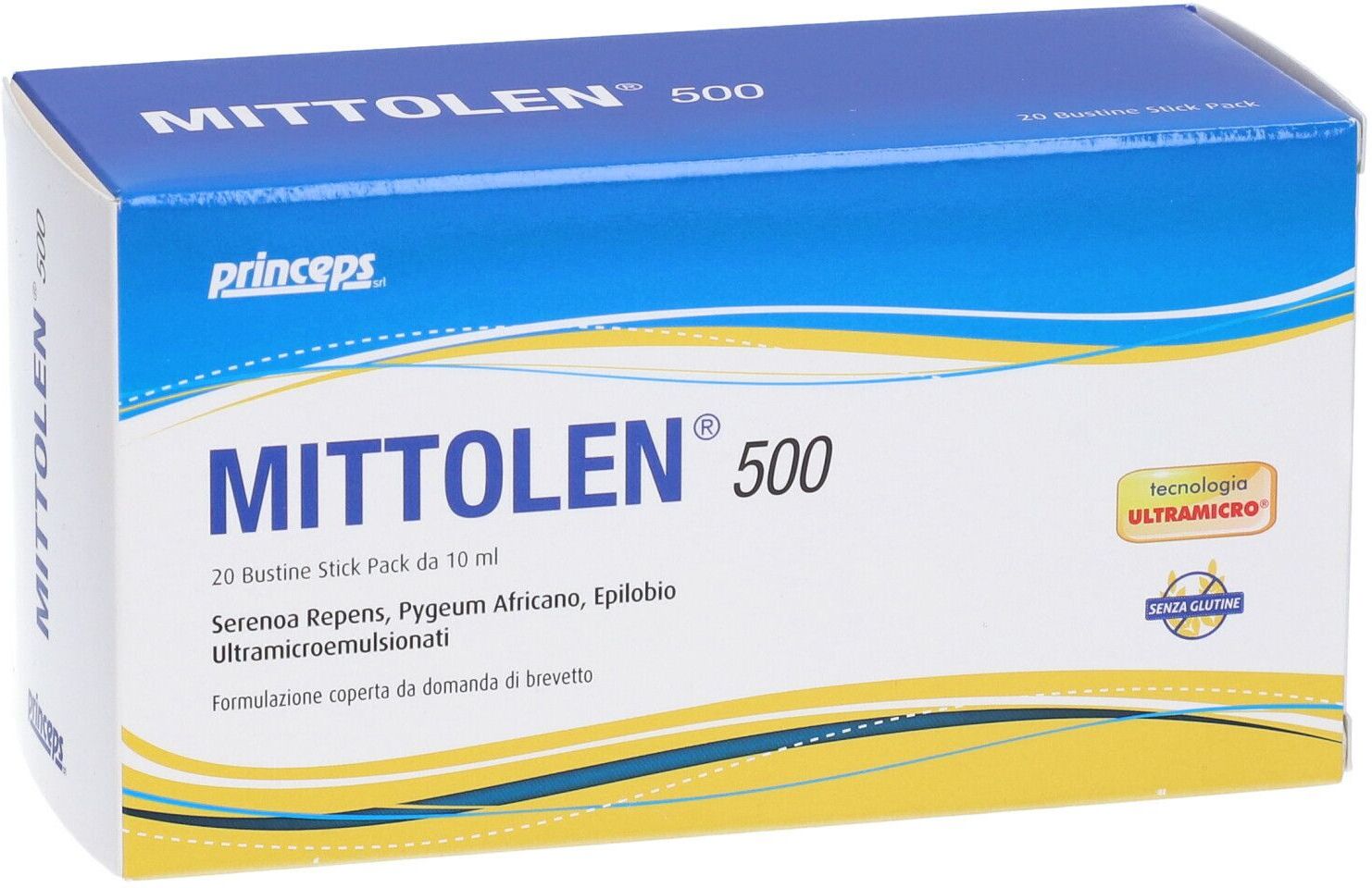 PRINCEPS Srl Mittolen 500 Integratore per Prostata 20 Stick 10ml