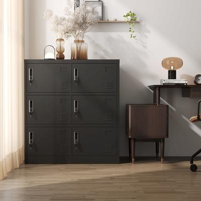 DEVERA 6-Door Employee Storage Metal Locker for Office