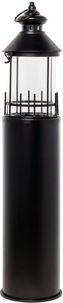 Höffner Laterne  Leuchtturm ¦ schwarz ¦ Metall,Glas ¦ Maße (cm): H: 99  Ø: 21