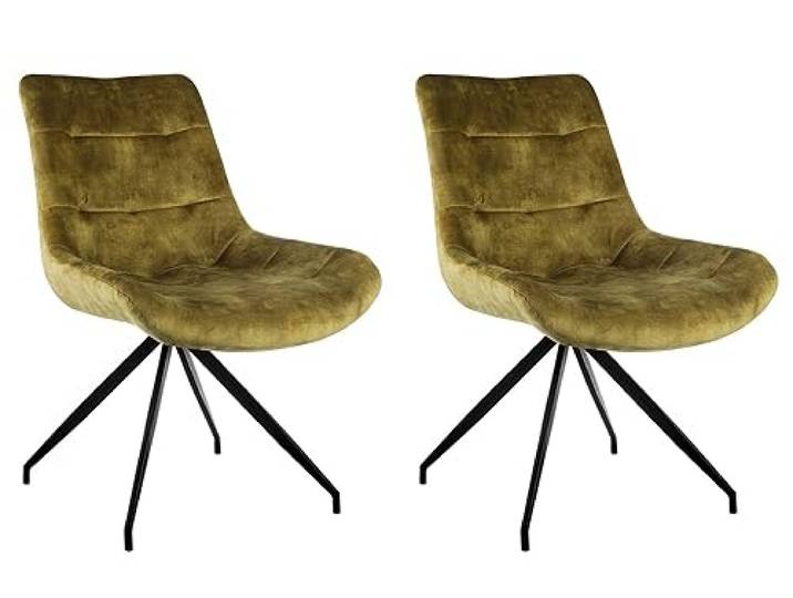 Casa Vital Set of Two Dining Chairs, Maya, 62x55x85, upholstered (Green)