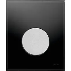 TECEloop Urinal Betätigungsplatte 9242655 Glas schwarz, Taste chrom matt