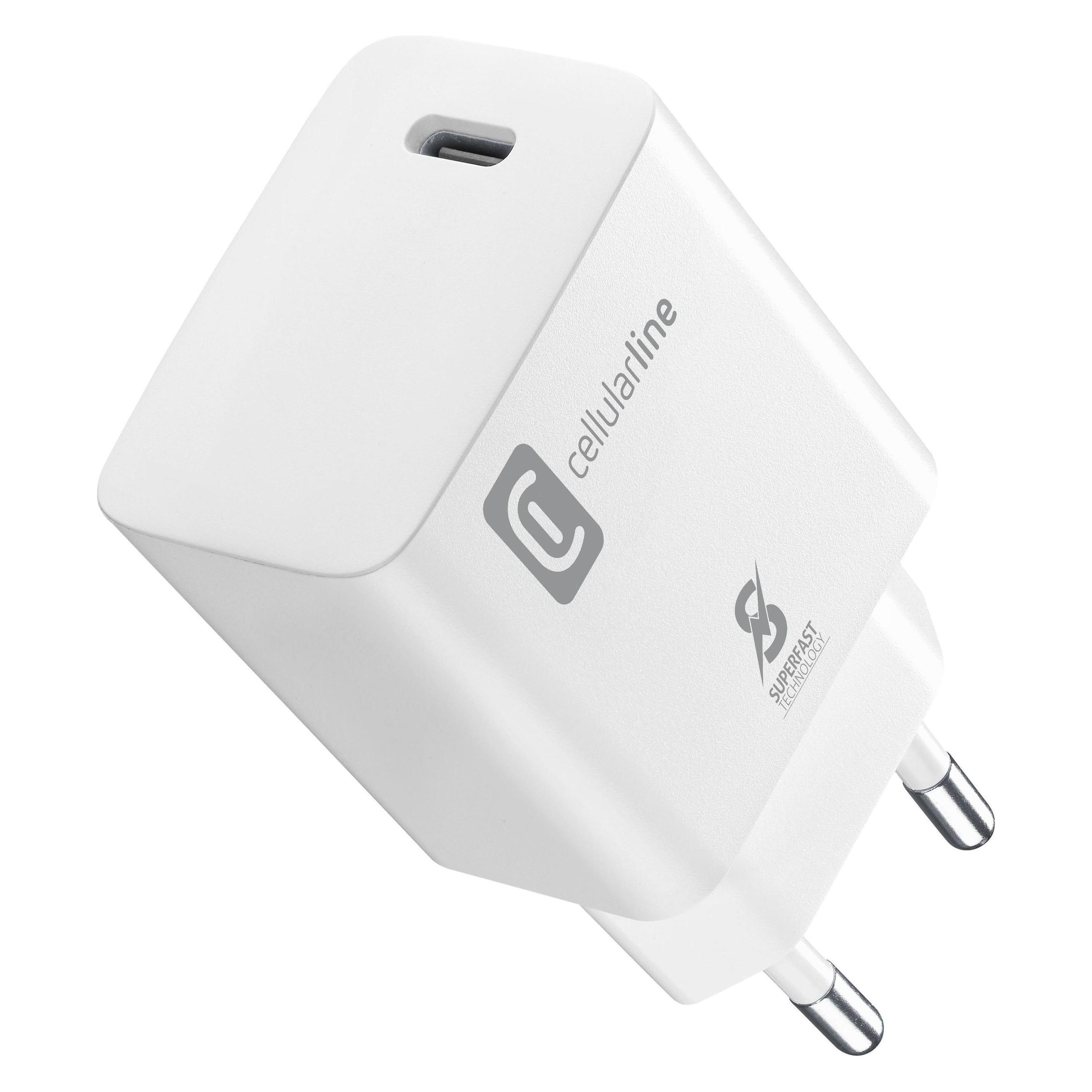 Cellularline Reiselader 25W USB Type-C ACHSMUSBCPD25WSMLW Micropack für Samsung (25 W, 1 Port) (60006)