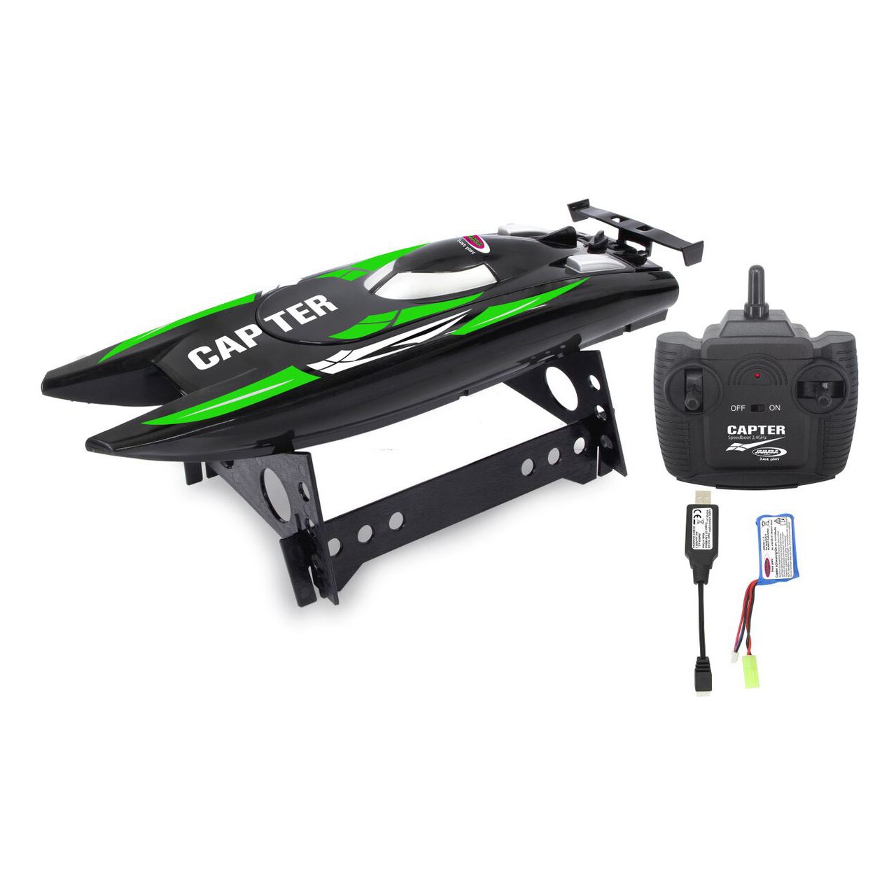 Jamara Speedboot LiPo 7,4V 2,4GHz schwarz/grün