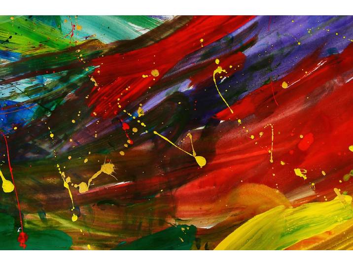 Fototapete PAPERMOON MALEREI-MODERN ART DESIGN ABSTRAKT MUSTER DECOR KUNST , bunt, B:3m L:2,23m, Vlies, Tapeten, Fototapete