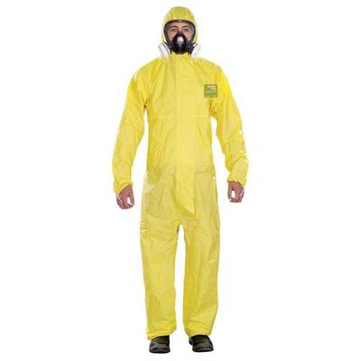 Ansell YY23T-00132-05 AlphaTec® 2300 PLUS - Modell 132 Chemikalienschutz, Gelb, XL Kleider-Größe: XL Gelb