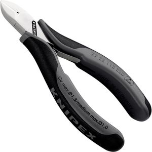 Knipex Seitenschneider 77 22 115 ESD, Elektronik, 115 mm, spiegelpoliert, Griffe elektrisch ableitend, ESD, Öffnungsfeder