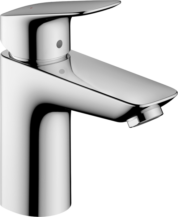 Hansgrohe Logis 100 Waschtisch Armatur 71100000 chrom, Ablaufgarnitur, Höhe 18,7 cm