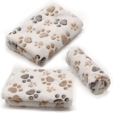 Inspire Picks Ultra Soft Fluffy Fleece Pet Blanket For Dogs & Cats white 76x104cm