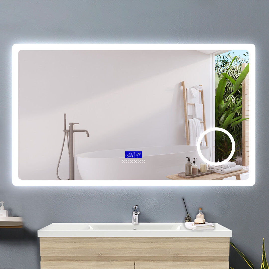 Ebern Designs Mikayah Rectangle Vanity Mirror 60cm H x 100cm W