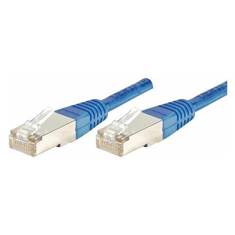 Exertis Connect Patchkabel S/FTP, PiMF, CAT.6, blau, 0,15 m Patchkabel mit besonders schmalem Knickschutz (S/FTP, CAT6, 0.15 m) (856814)
