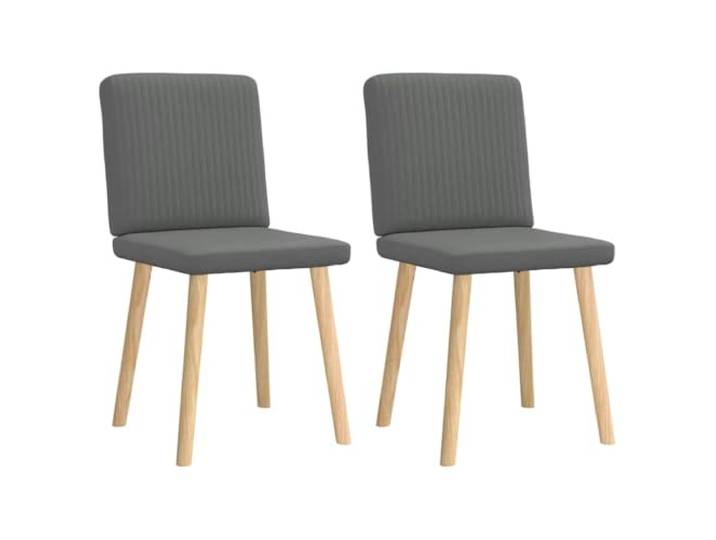 HKLGBVCR 2 Esszimmerstühle, dunkelgrau, aus Stoff Weiches Polyester, dicke Schaumstoffpolsterung, Rahmen aus Metall und Holz, vielseitig einsetzbar, elegantes Design