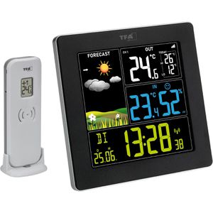 TFA Wetterstation 35.1174.01, SUN 2, Funk, digital, mit Außensensor, Wettervorhersage, Farbdisplay & 3 Messwerten