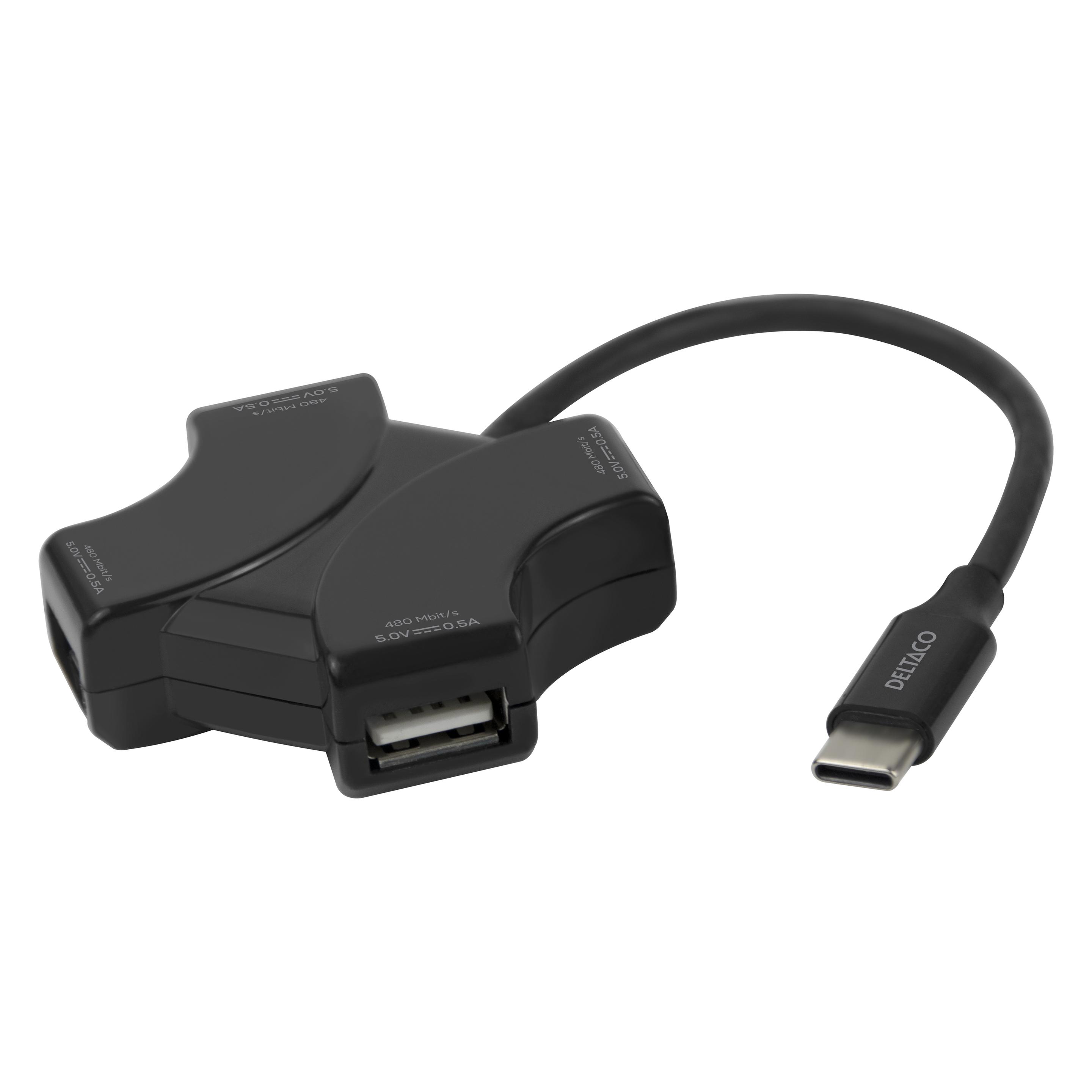 Deltaco 1902570 (USB-C, 4 Ports) (USBC-HUB205)