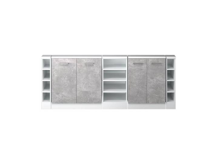 Ensembles de meuble de rangement sous pente Rion Lot de 5 Béton Vicco 56055