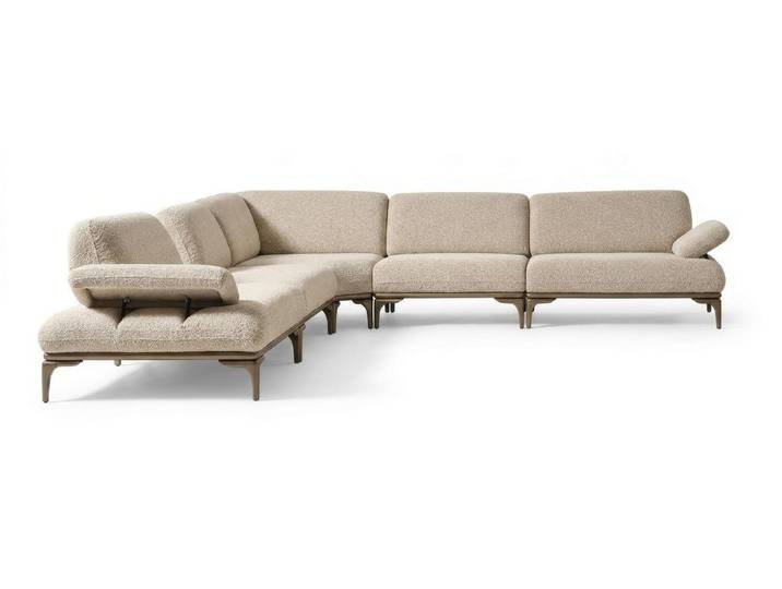 JVmoebel Ecksofa Ecksofa Modern Beige Edel Luxus Design Wohnzimmer L Form, 1 Teile, Edel Luxus Design, Modern