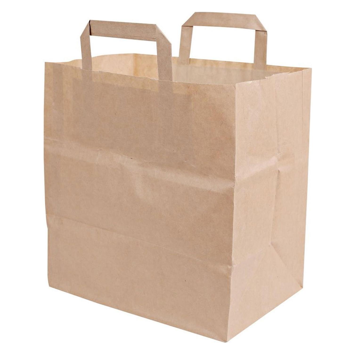 Naturestar Papiertragetaschen Bio 180x80x220mm braun Kraftpapier VE=250 Stück (35565)