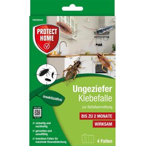 Protect-Home Klebefalle Ungeziefer, für kriechendes Ungeziefer, innen & außen, 4 Stück
