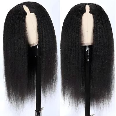 V-Part-Perücken, brasilianische Perücken aus glattem Echthaar für schwarze Frauen, V-förmige Perücken, Lace-Front-Perücken ohne Auslassung, Upgrade-Perücken mit U-Part-Perücken, klebefreie