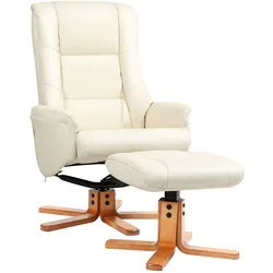 RELAXSESSEL mit Hocker, Fernsehsessel mit Liegefunktion, Wippfunktion, Schwarz