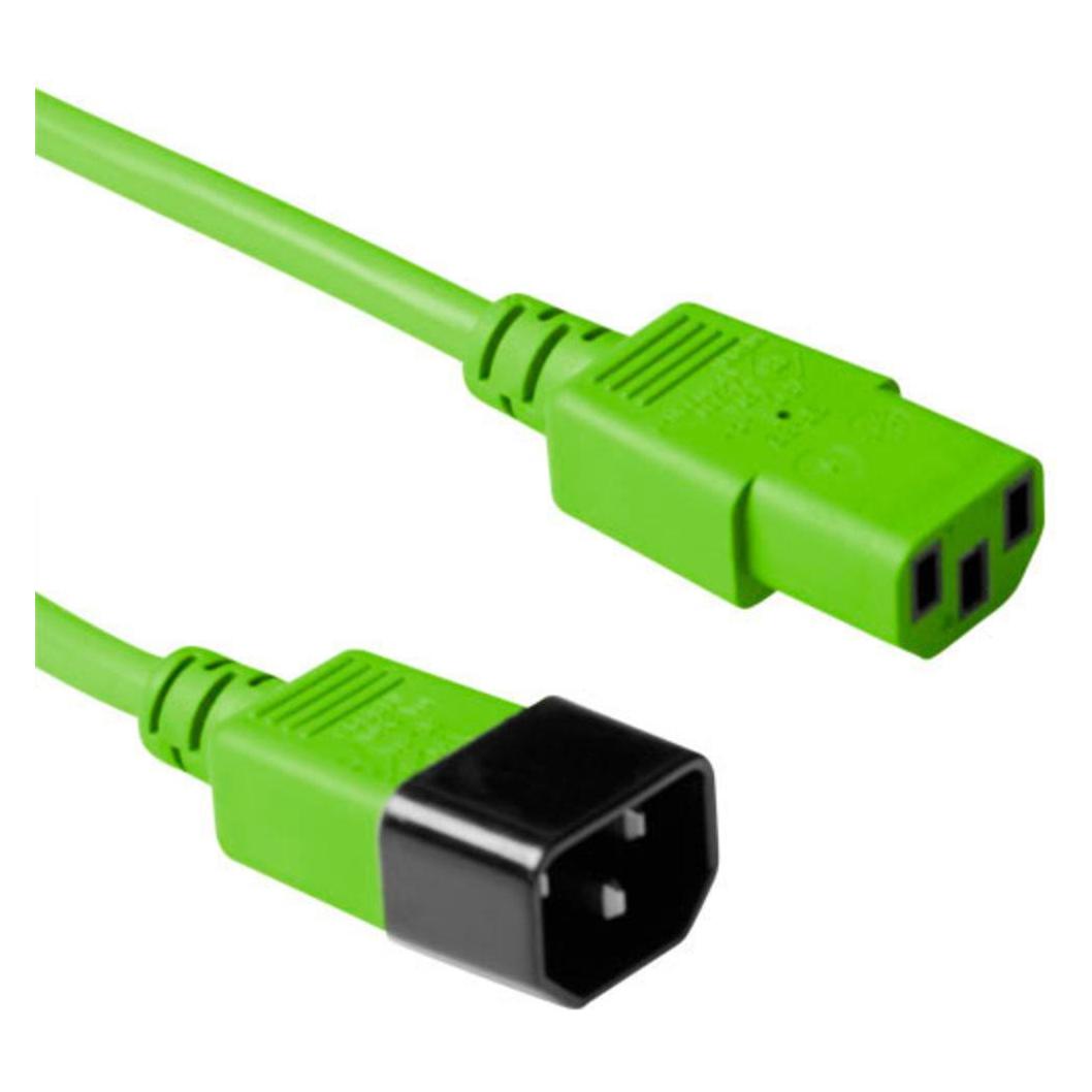 ACT Powercord C13 - C14 green 0.3 m (0.30 m) (AK5425)
