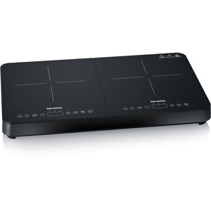 Severin Kochplatte DK 1027, Induktions-Doppelkochplatte, schwarz, 3400 Watt