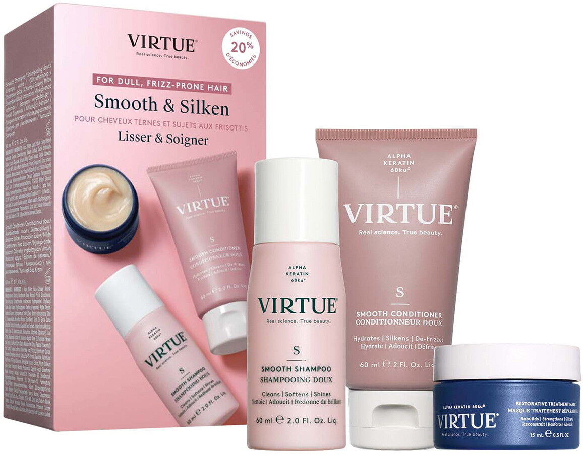 Virtue Smooth Discovery Kit (Shampoo 60ml + Conditioner 60ml + Mask 15ml)