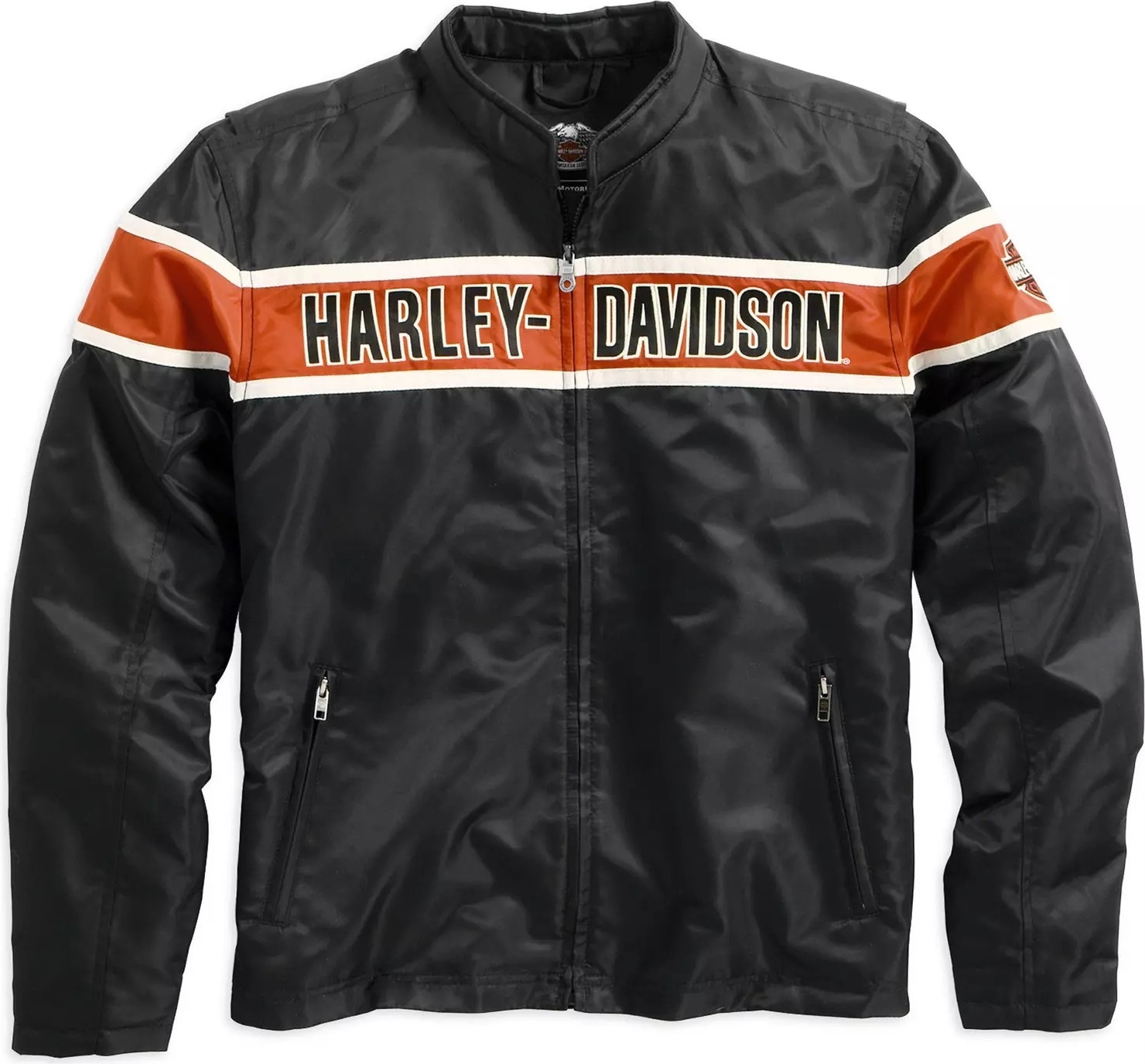 HARLEY-DAVIDSON Herren Jacke Generations Casual Outdoor 98162-21VM Freizeitjacke Motorrad Biker Funktionsjacke für Männer Schwarz Orange, M
