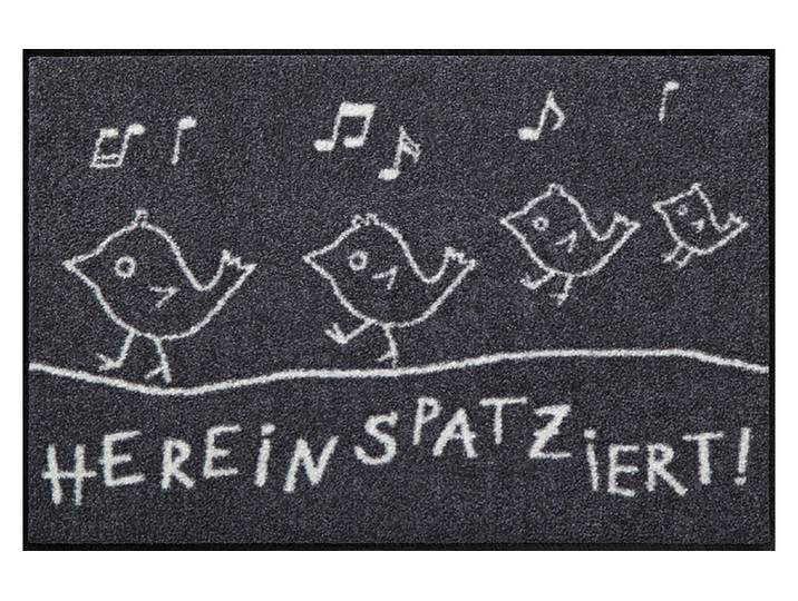 Fussmatte SALONLOEWE Salonlöwe Hereinspatziert Fussmatte , schwarz, B:50cm L:75cm, Kunstfaser, Teppiche, Fussmatte