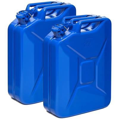 BW® Kraftstoffkanister Metall Benzinkanister 2x 20 Liter - Blau - RAL 5005 - TÜV-geprüft und UN-Zulassung - Made in Europe