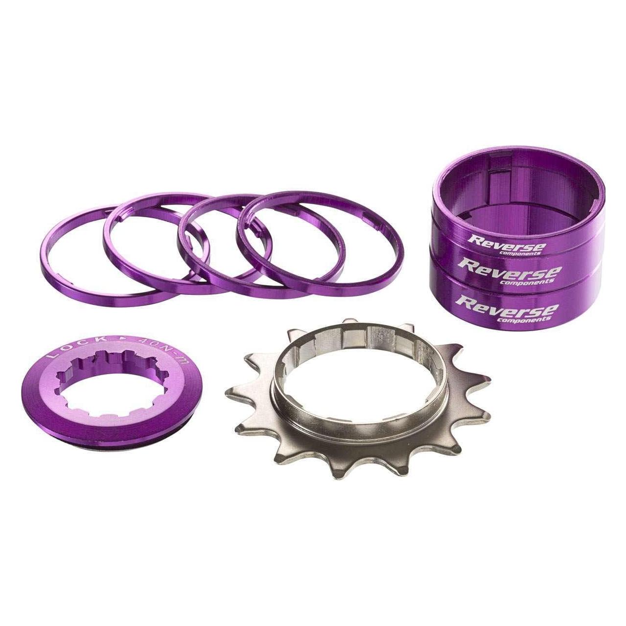 Reverse Singlespeed Kit 13T Ritzel + 7 Spacer - purple (1-fach) (40205)